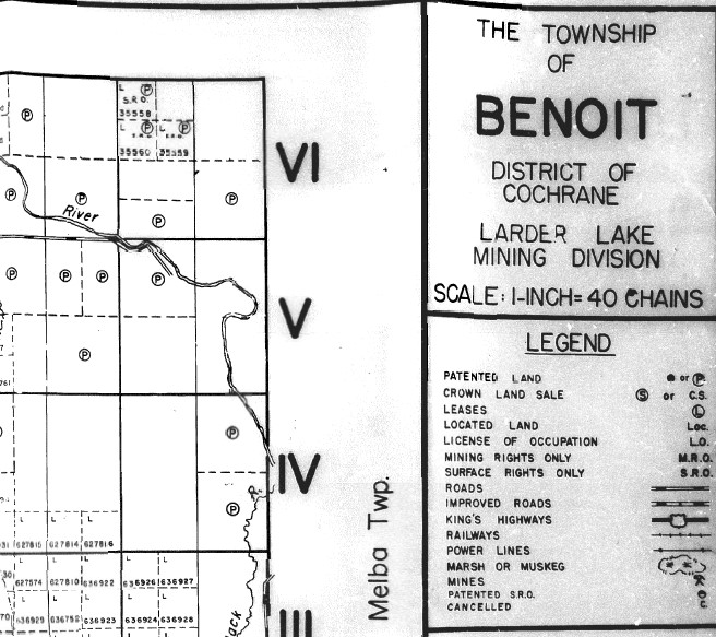 carte du canton benoit