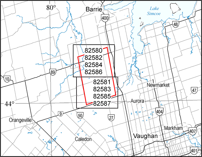 South Simcoe County Area Airborne Magnetic and Electromagnetic Surveys